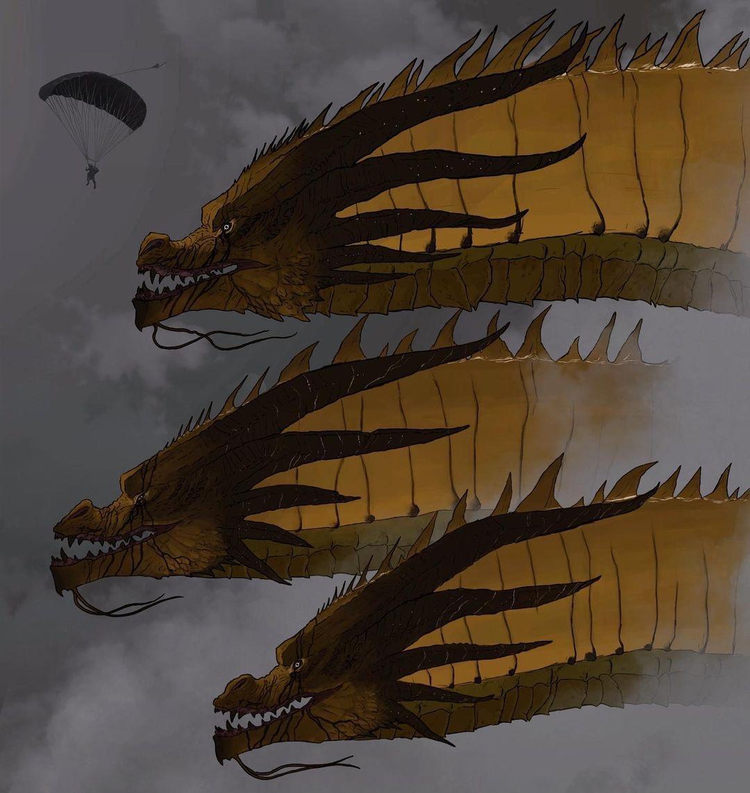 King Ghidorah 2019 heads Godzilla Know Your Meme