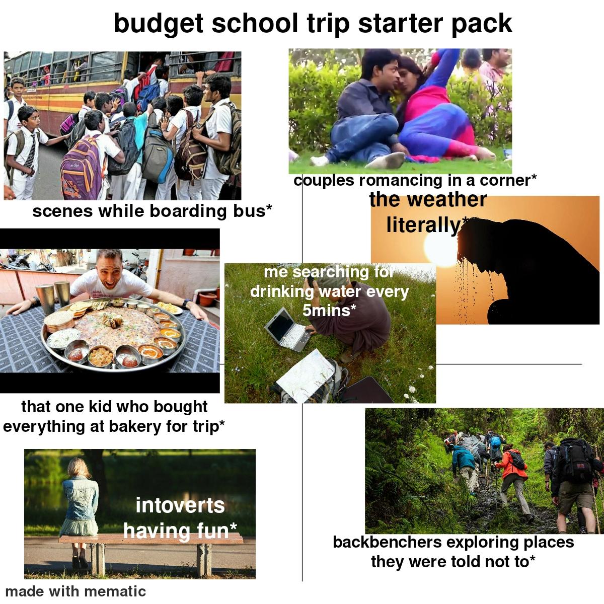 School trip starter pack | /r/starterpacks | Starter Packs | Know Your Meme