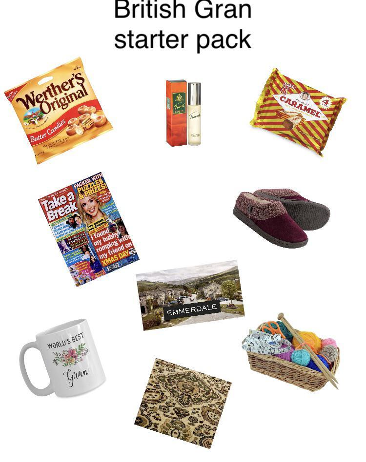 British Gran starter pack /r/starterpacks Starter Packs Know Your
