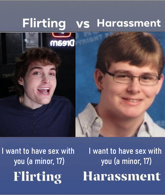 Dream Vs Callmecarson Flirting Vs Harassment Know Your Meme 1567