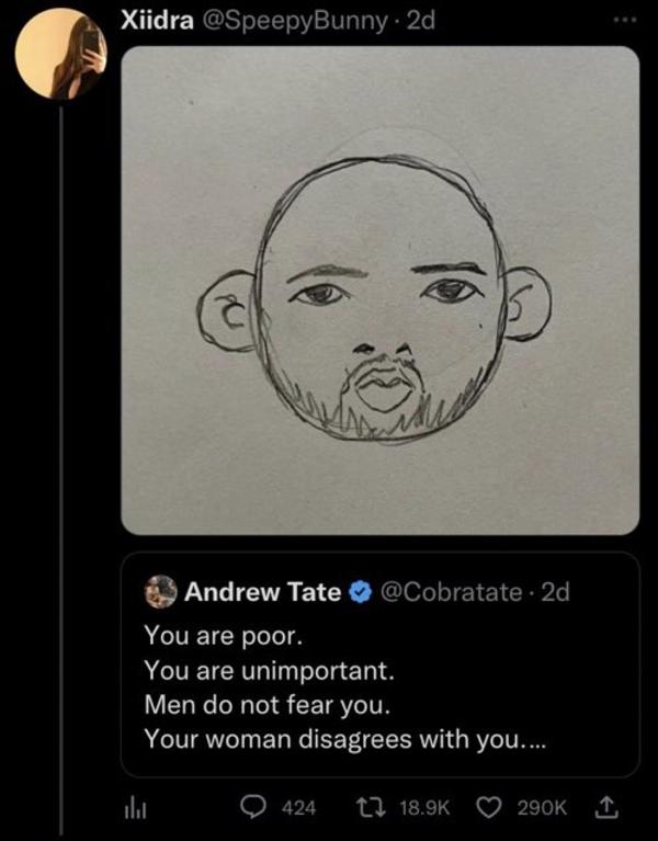 Andrew Tate Meme Drawing