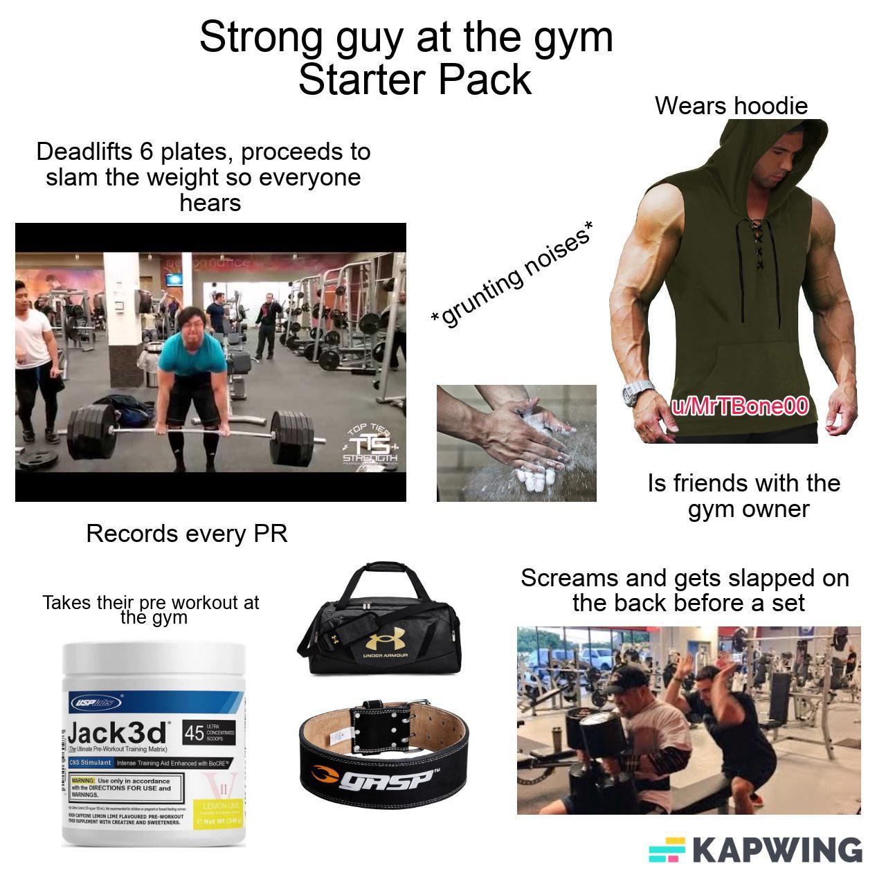 Strong guy at the gym starter pack /r/starterpacks Starter Packs