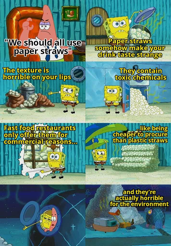 Paper straws are jank /r/memes Know Your Meme