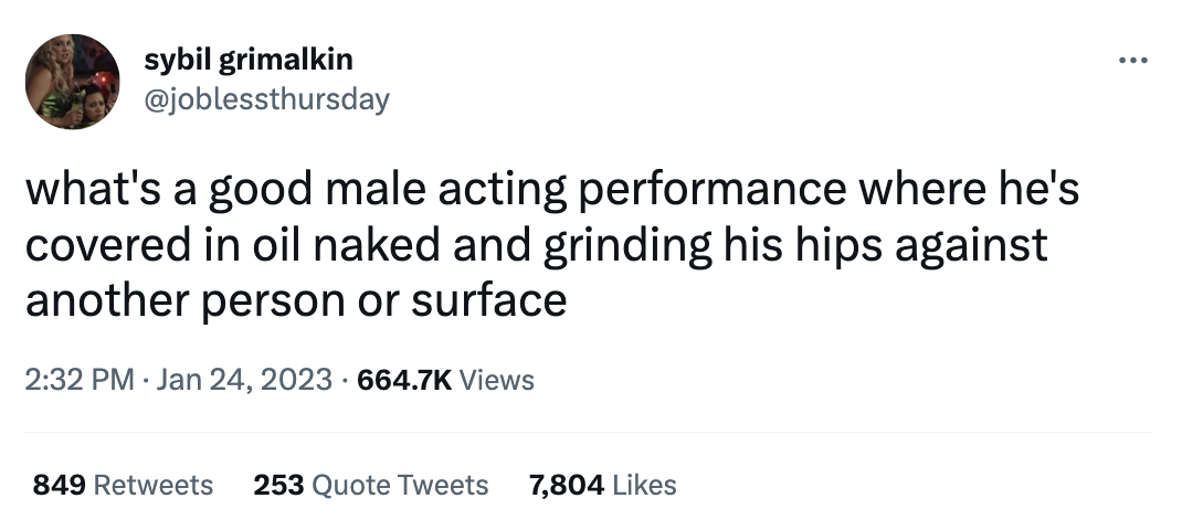 What’s a Good Male Acting Performance (Tweet Meme) | Know Your Meme