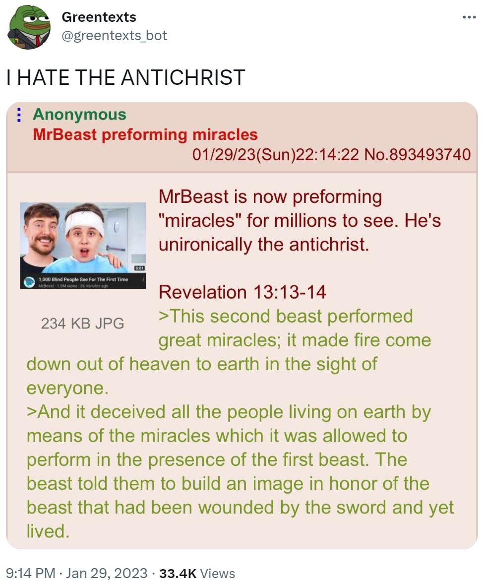 I HATE THE ANTICHRIST MrBeast