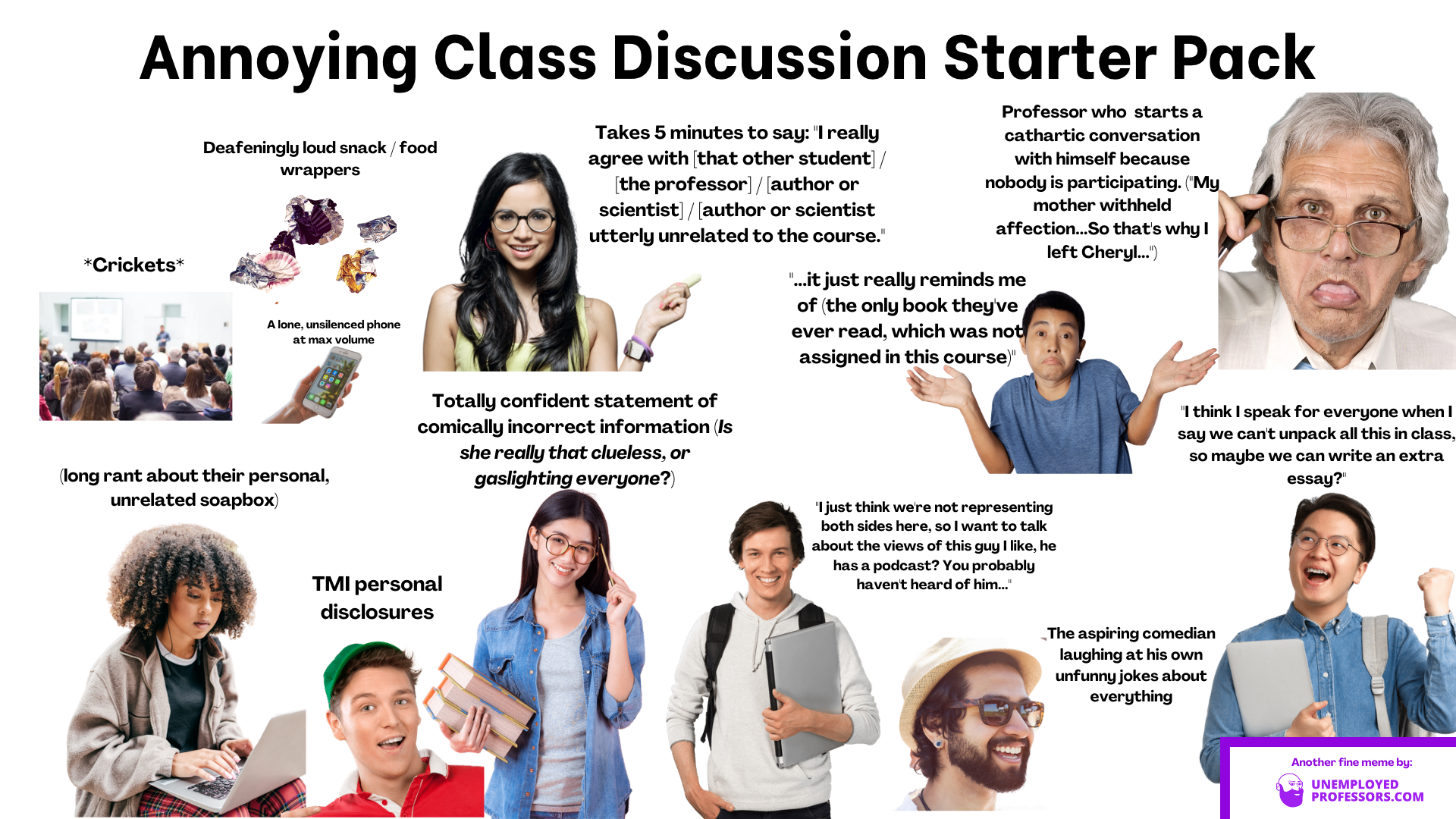 Annoying Class Discussion Starter Pack /r/starterpacks Starter