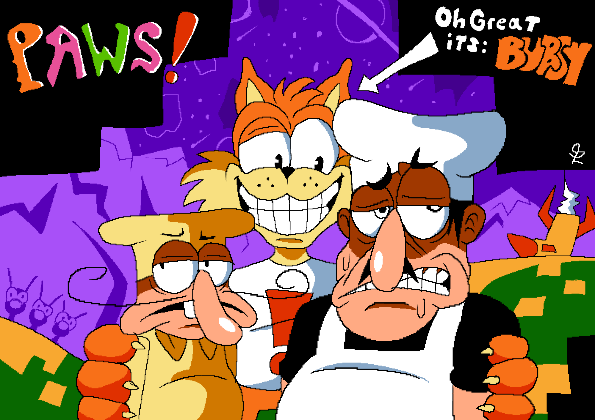 PAWS oh Great It s Bubsy Pizza Tower Special Guest Fanart Know 