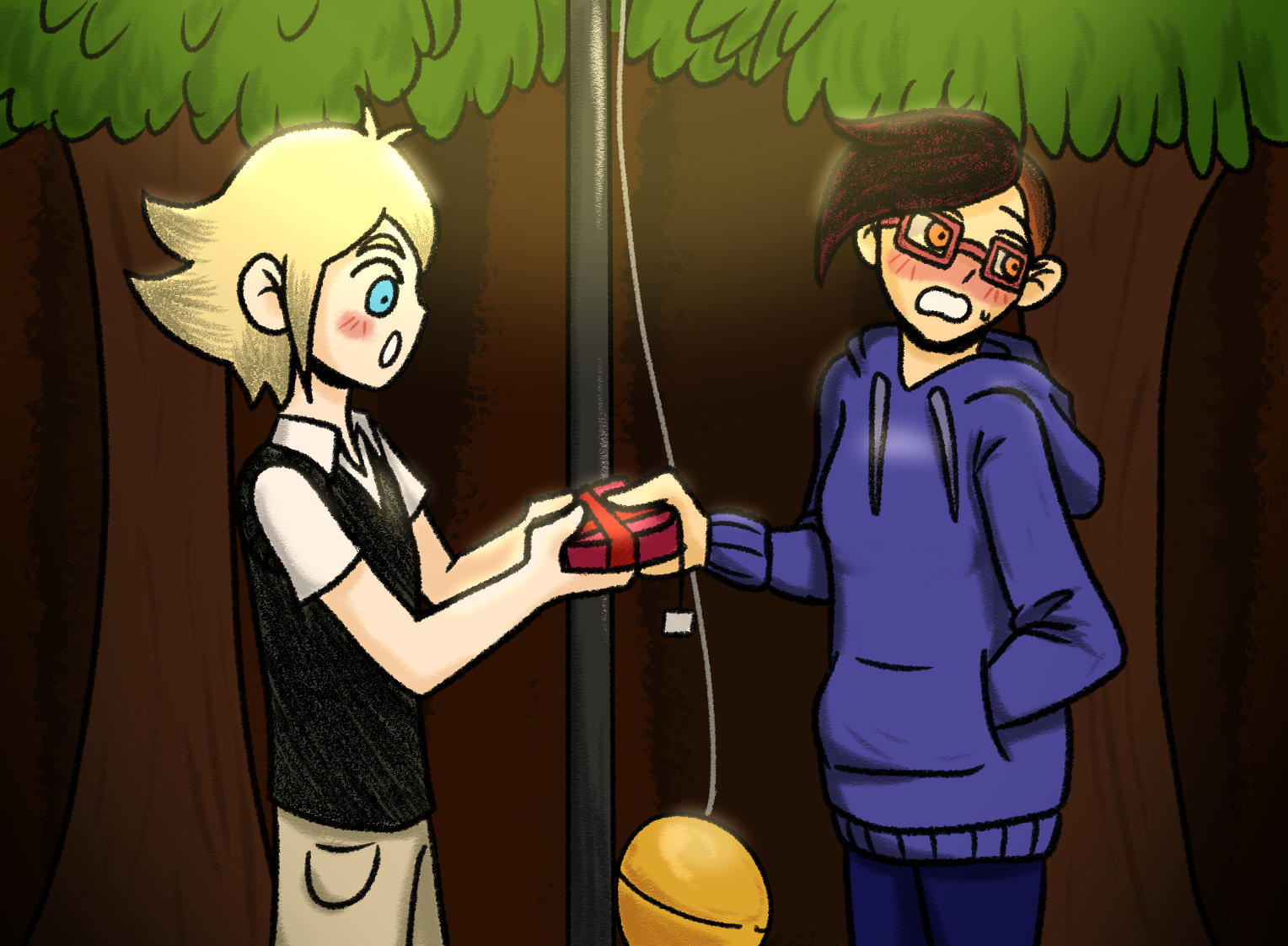 Basil and Kim Valentine's day (By baka2niisan) OMORI Know Your Meme