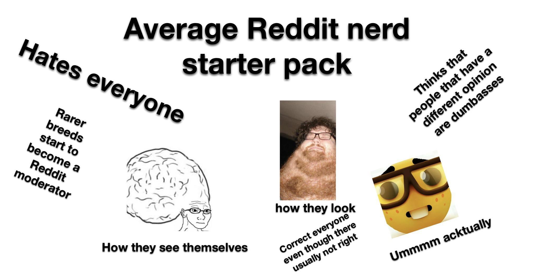 Reddit nerd starter pack /r/starterpacks Starter Packs Know Your Meme