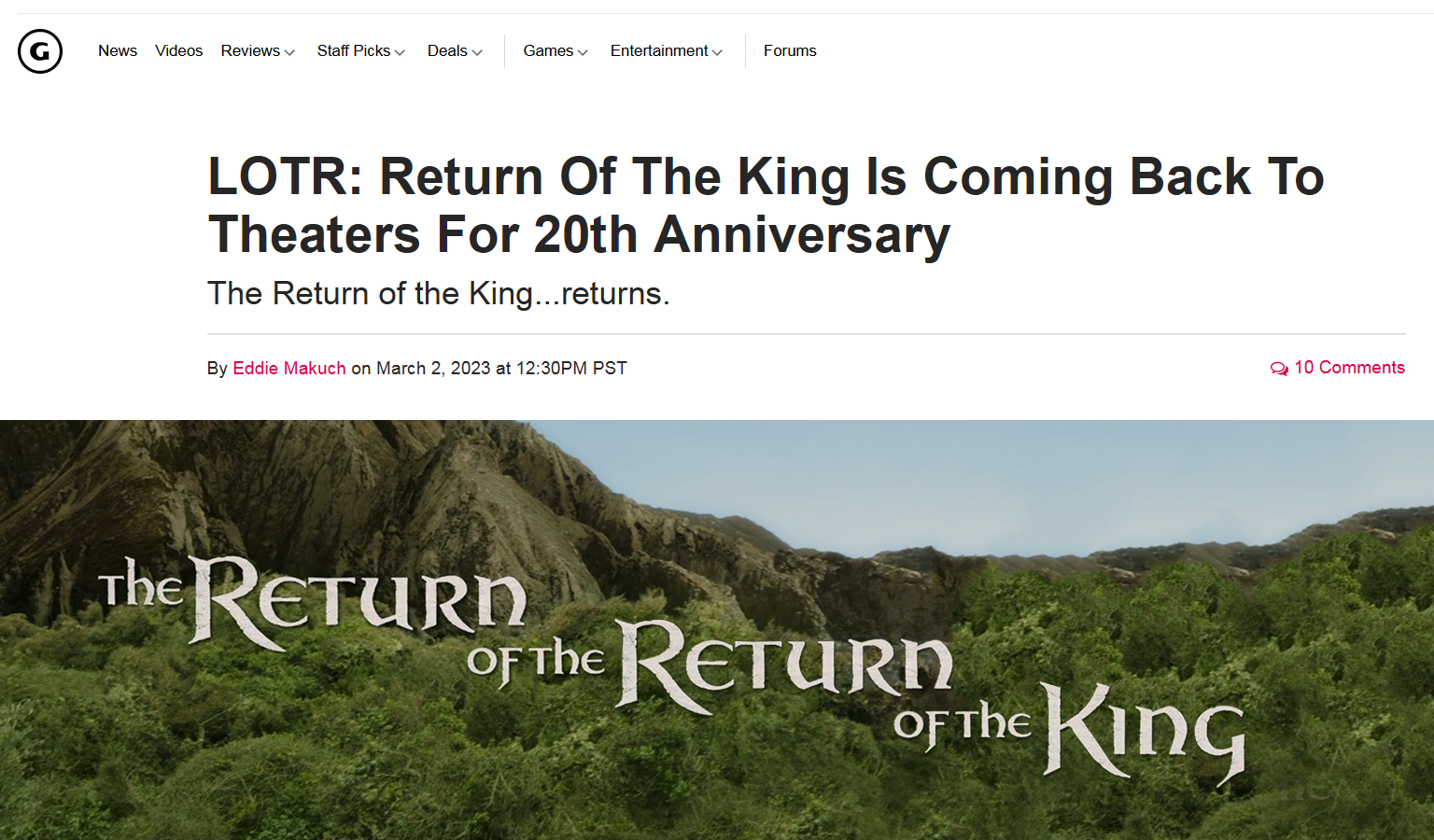 The Return Of The Return Of The King The Return Of The King Know