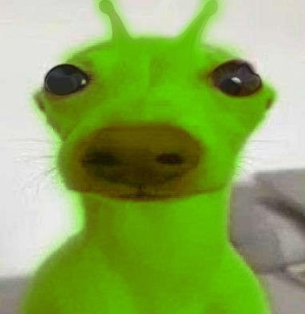 Green Alien Dog | Green Alien-posting / Gnarp Gnarp / Geeble | Know ...