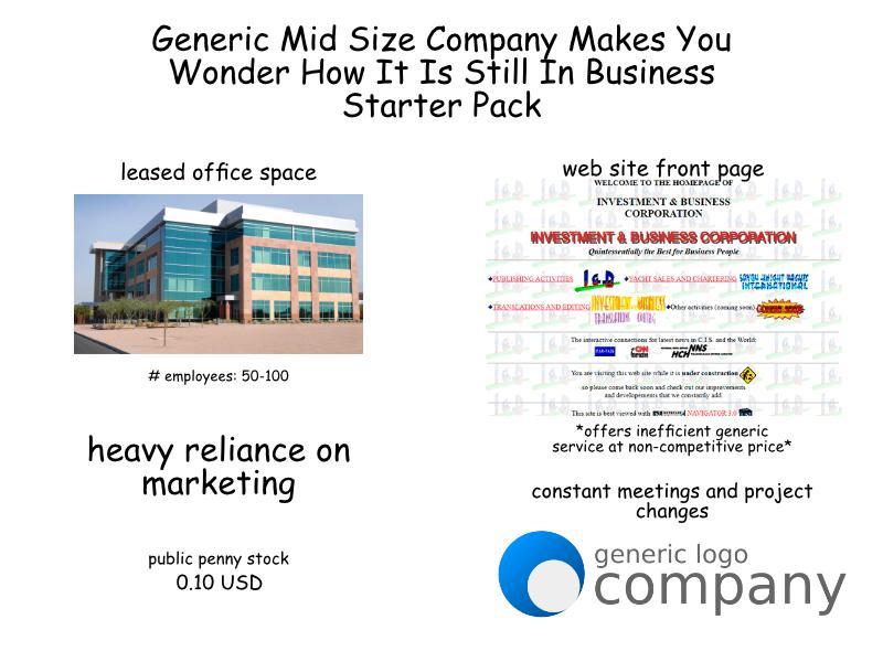 Generic Mid Size Company Makes You Wonder How It Is Still In Business Starter Pack /r