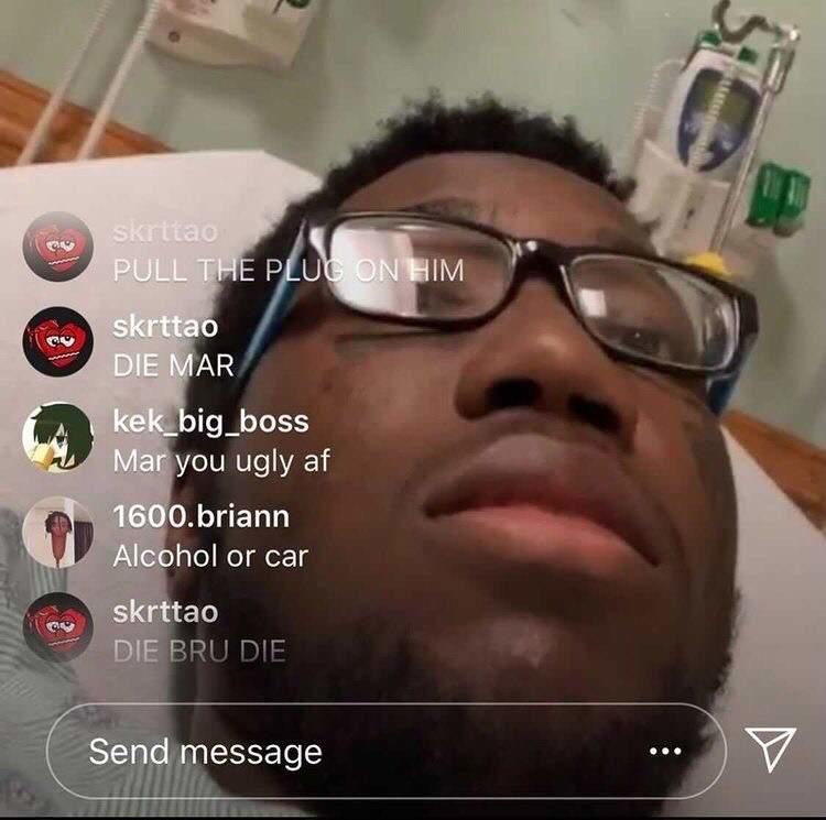 Original Lilmar Hospital Bed Instagram Live Screenshot Mar Hospital