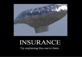 INSURANCE Try explaining this one to them...
