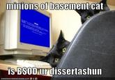 ninrons ot base inent cat is BSODurdissertashun