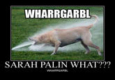 WHARRGARBL SARAH PALIN WHAT??? WHARRGARBL