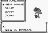 NEW NAME BLUE GARY JOHN I. 599 5 ERROR.
