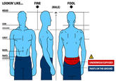 LOOKIN' LIKE... FINE FOOL (MALE) HEAD 6ft CHIN SHOULDERS 1 CHEST NAVEL PANTS UNDERWEAR UNDERWEAR EXPOSED PANTS ON THE GROUND