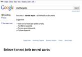 Web Images Videos Maps News Shopping Gmail more ▼ Google intertie epiaie Search Advanced search 11 Everything Your search-intertitle lepidic-did not match any documents. More Suggestions Make sure all words are spelled correctly. Try different keywords. Try more general keywords. Try fewer keywords. Show search tools Google Home Advertising Programs Business Solutions Privacy About Google Believe it or not, both are real words