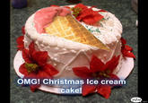 OMG! Christmas Ice cream cake! piZap