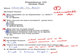 Presidency 101 Global Test Name George W. Bush Multiple Choice who attacked us on September 11, 2001? 11 ML Iraq b. Al Qaeda Who should we have invaded? (pick two) a. Iran Iraq c Afghanistan d. North Korea Why did we invade Iraq? Grave and gathering threat of WMID addam Hussein had ties to al Qaeda c To liberate the Iraqi people d. Oil True or False aint He forgot Poland. true There are fewer terrorists now than four years ag true nitial inasion, m 6. Al Qaeda attacked us on September 11, 2001 true (i Know that!) rol.