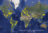 Children with Progeria Living Around the World as of July 2010
