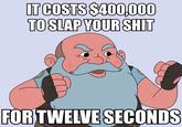 IT COSTS $A00,000 TO SLAP YOUR S--- FORTWELVESECONDS