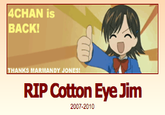 4CHAN is BACK THANKS MARMANDY JONES RIP Cotton Eye Jim 2007-2010