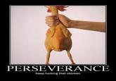 PERSEVERANCE Keep f------ that chicken.