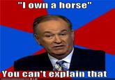 "I own a horse" You can't explain that ICANHA SCHEEZBURGER.COM 호루
