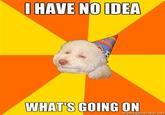 I HAVE NO IDEA WHAT'S GOING ON memegenerator.net