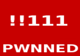 PWNNED red text font logo product