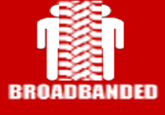 BROADBANDED Trinidad and Tobago text red font logo