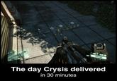 48 / 188 ENERG The day Crysis delivered in 30 minutes