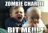 ZOMBIE CHARLIE BIT ME!!!