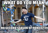 WHAT DO YOU MEAN DUVER NO SECOND SEASON OFPONIES!!