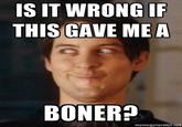 IS IT WRONG IF THIS GAVE MEA BONER memegenerator.net