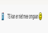 TS kan er niet mee omgaane