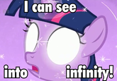 l can see into infinity!