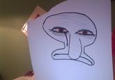 Squidward Tentacles face head drawing