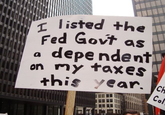 listed the Fed Govt as a depe ndent on ny taxes this year.
