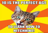 10 IS THE PERFECT AGE TO LEARN HOWTO HITCHHIKE! smosh.com