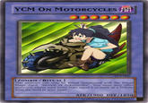 DARK YCM ON MOTORCYCLES IZOMBIE/RITUAL] This monster can only be Ritual Summoned with the Ritual Magic Card、 "Revival of Dokurorider" You must also offer monsters whose total Level Stars equal 6 or more as a Tribute from the field or your hand. ATK/1900 DEF/1850 C1996 KAZUKI TAKAHASHI