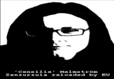 Censilia' Malmström Zensursula reloaded by EU black and white poster male