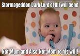 Stormageddon Dark Lord of AlI will bentd Not-Mumand Also-Not-Mom to hiswill!