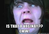 IS THAT A VAGINA!!?? EWW memegenerator.net