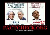 Debł Added By PRESIDENT OBAMA One Term! eb By The Previous 43 U.S. PRESIDENTS .-- COMBINED 1789 through 2008 $6.3 $6.5-3.7 FACTCHECK.ORG CUZ MATH IS HARD AND STUFF