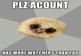 PLZACOUNT HAS MORE WATCHERS THAN YOU
