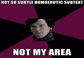 NOT SO SUBTLE HOMOEROTIC SUBTEXT NOT MY AREA