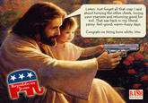 Listen. Just forget all that crap I said about turning the other cheek, loving your enemies and returning good for evil. That was back in my liberal, pansy, feel-good, warm-fuzzy days Congrats on being born white, btw. Republican Jesus RASH MAGAZINE